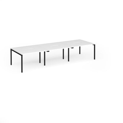 Connex Plus Goal Post Double Back to Back Desks 1200mm deep - GCO3612-K-WH