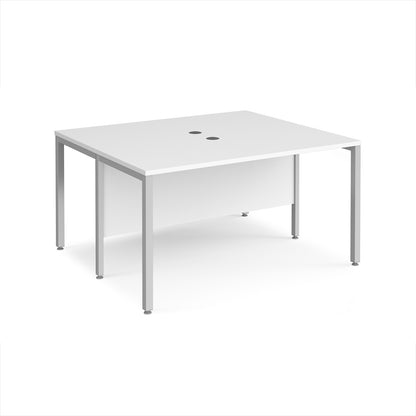 Maestro 25 bench back to back straight desks 1200mm - MB1412BSWH