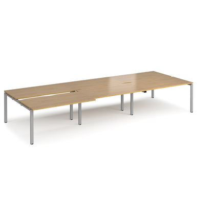 Adapt sliding top triple B2B desks 1600mm deep - STE4216-S-O