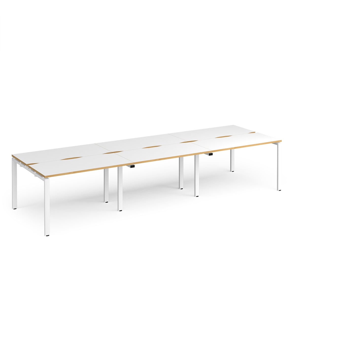 Adapt triple back to back desks 1200mm deep - E3612-WH-WO