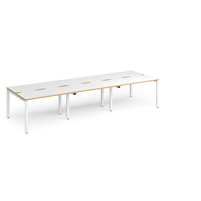 Adapt triple back to back desks 1200mm deep - E3612-WH-WO