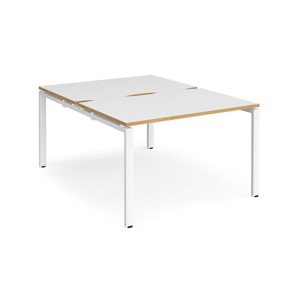 Adapt back to back desks 1600mm deep - E1216-WH-WO