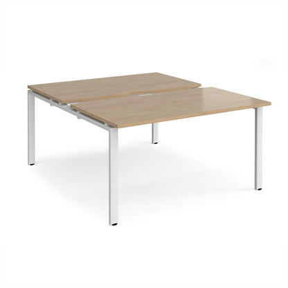 Adapt sliding top B2B desks 1600mm deep - STE1416-WH-KO