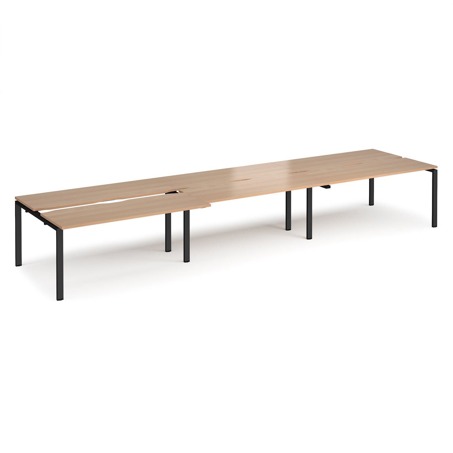 Adapt sliding top triple B2B desks 1200mm deep - STE4812-K-B