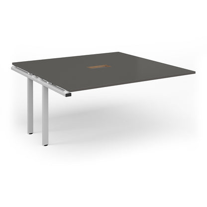 Adapt square power ready add-on boardroom table - EBT1616-AB-CO-WH-OG