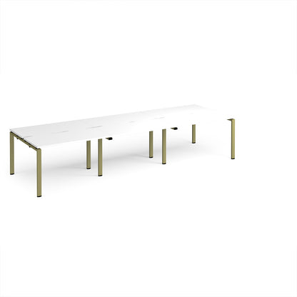 Adapt triple back to back desks 1200mm deep - E3612-GN-WH
