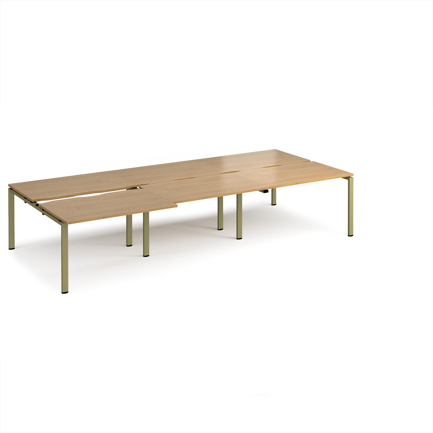 Adapt sliding top triple B2B desks 1600mm deep - STE3616-GN-O