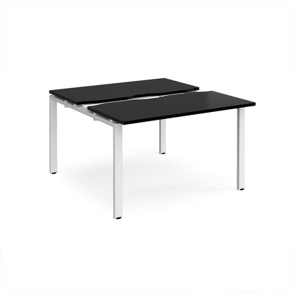 Adapt sliding top B2B desks 1200mm deep - STE1212-WH-BK