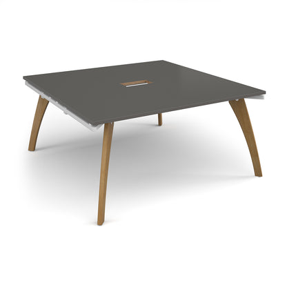 Fuze square power ready boardroom table - FZBT1616-CO-WH-OG