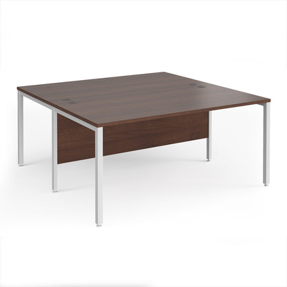 Maestro 25 bench back to back straight desks 1600mm - MB1616BWHW
