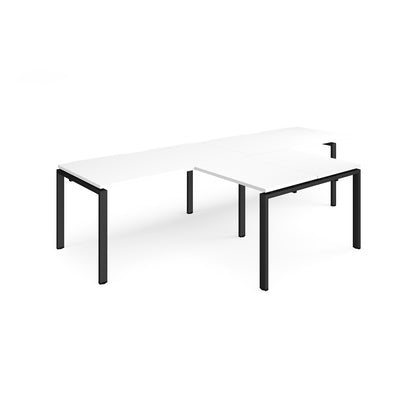 Adapt double desk with returns - ER3288-K-WH