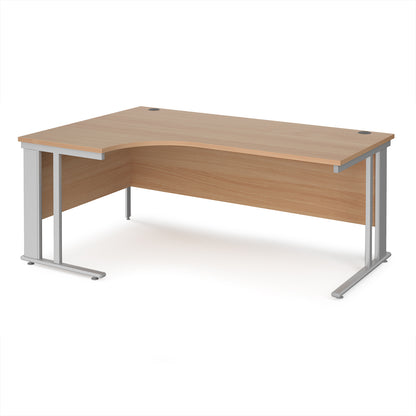 Maestro 25 cable managed left hand ergonomic desk - MCM18ELSB
