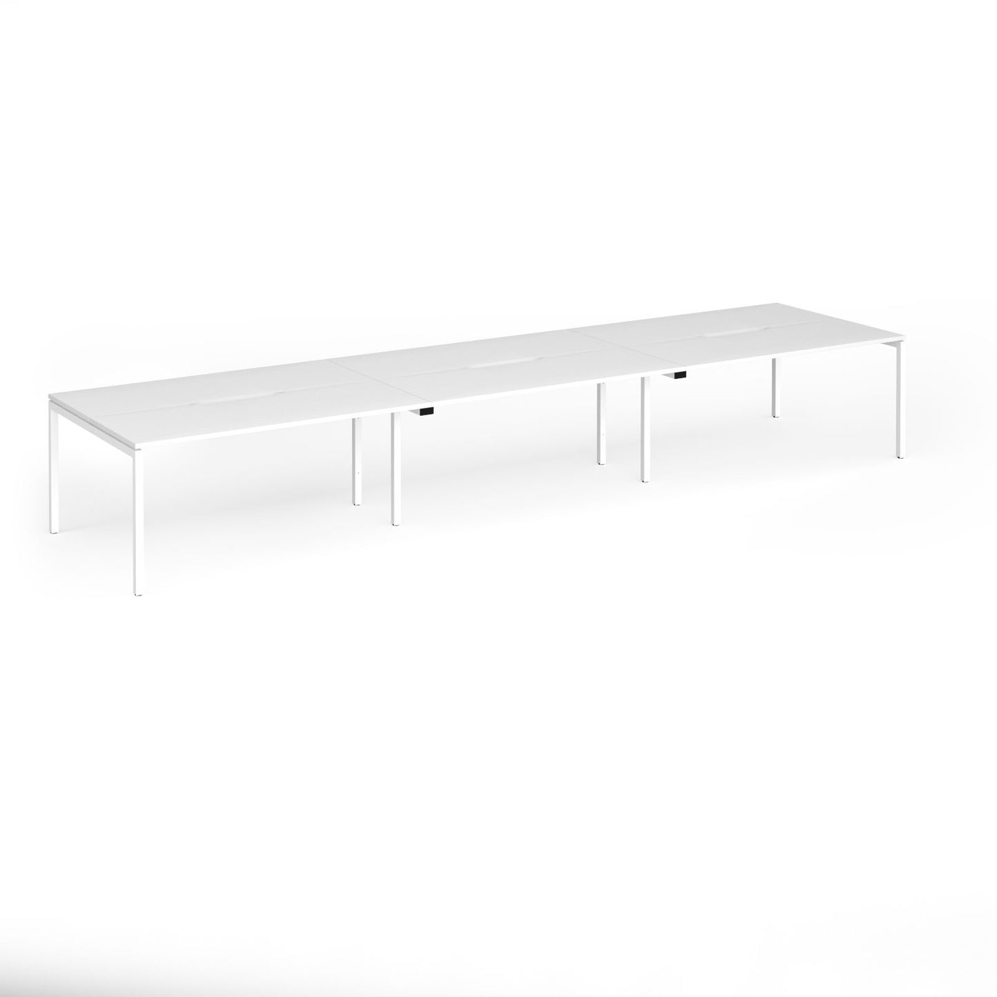 Connex Plus Goal Post Double Back to Back Desks 1200mm deep - GCO4812-WH-WH