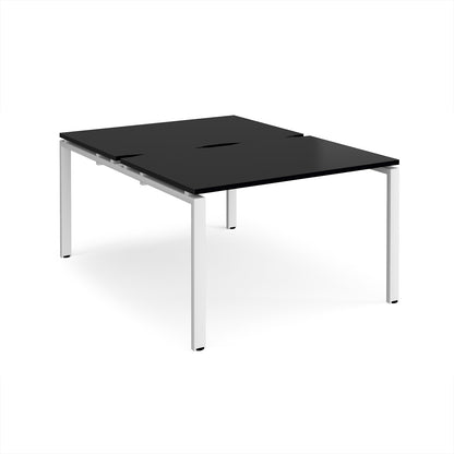 Adapt back to back desks 1600mm deep - E1216-WH-BK