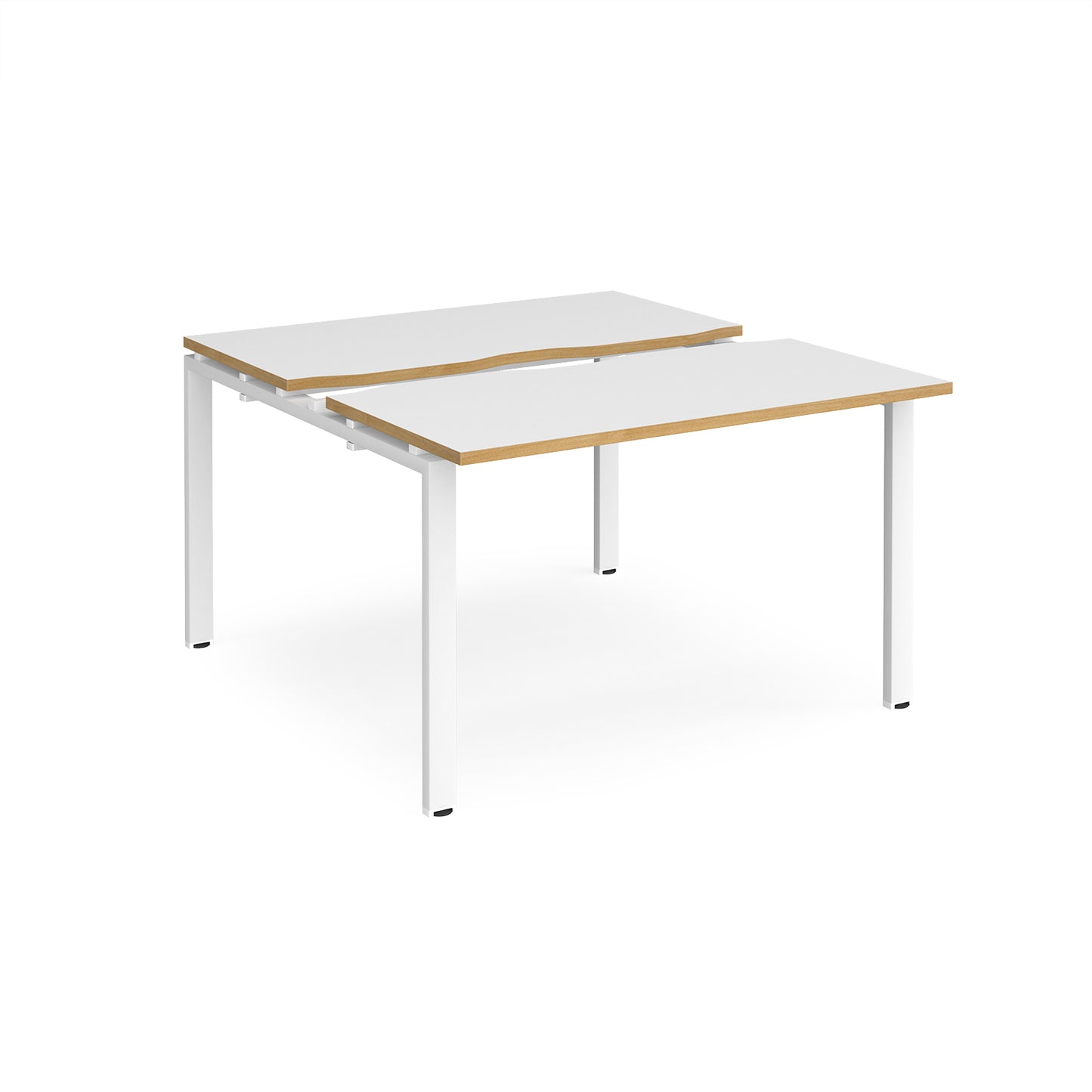 Adapt sliding top B2B desks 1200mm deep - STE1212-WH-WO