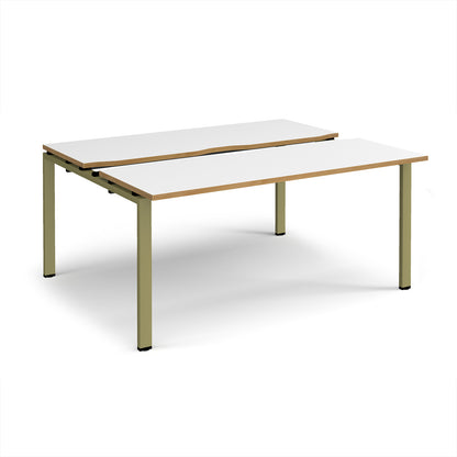 Adapt sliding top B2B desks 1200mm deep - STE1612-GN-WO
