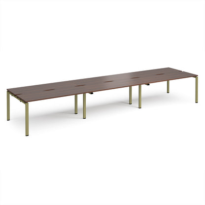 Adapt triple back to back desks 1200mm deep - E4812-GN-W