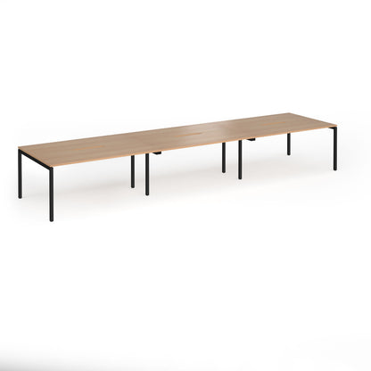 Connex Plus Goal Post Double Back to Back Desks 1200mm deep - GCO4812-K-B