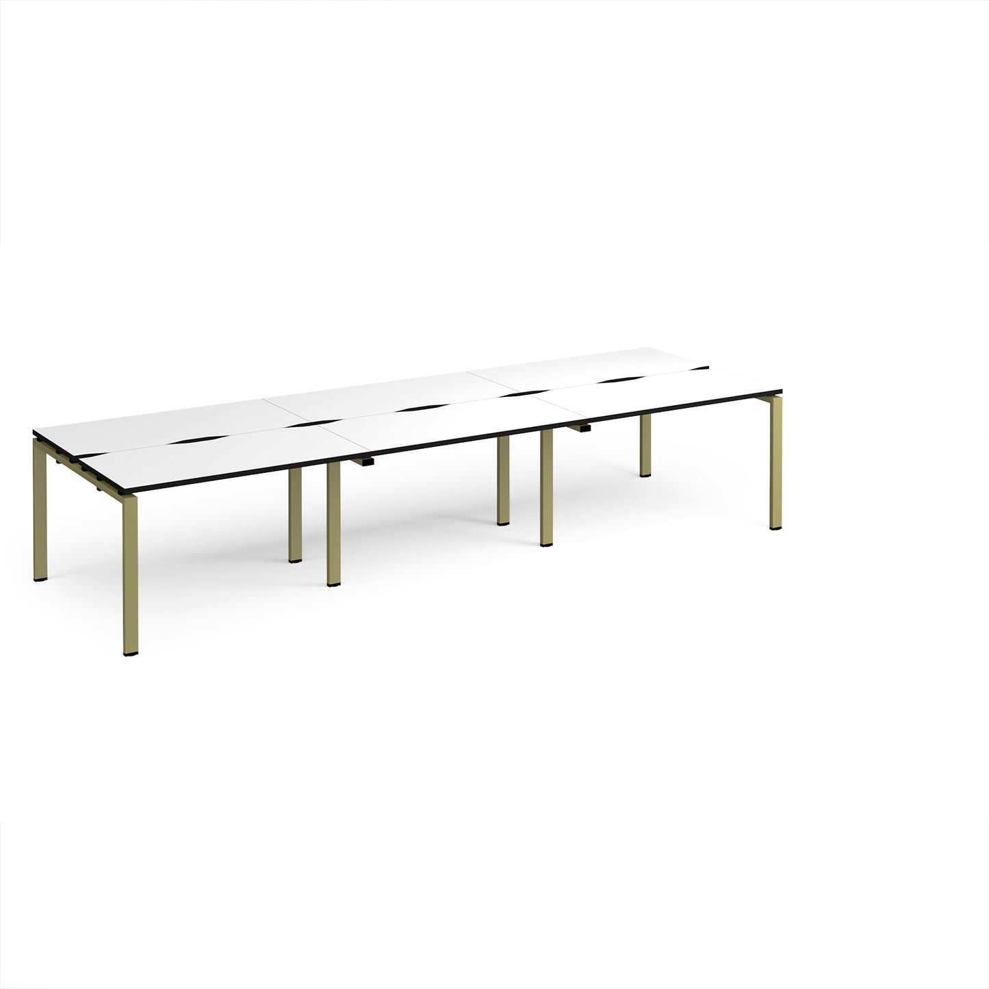 Adapt triple back to back desks 1200mm deep - E3612-GN-WK