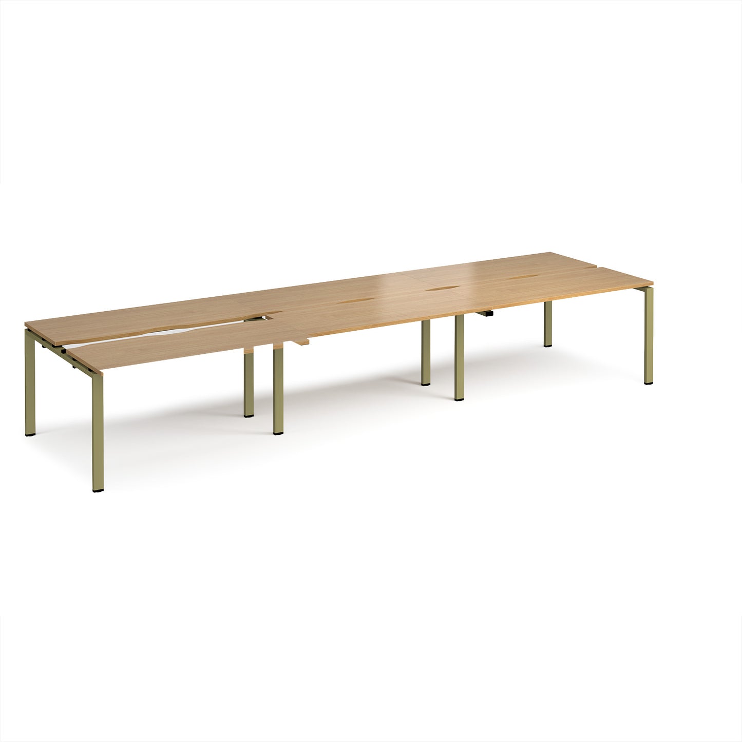 Adapt sliding top triple B2B desks 1200mm deep - STE4212-GN-O