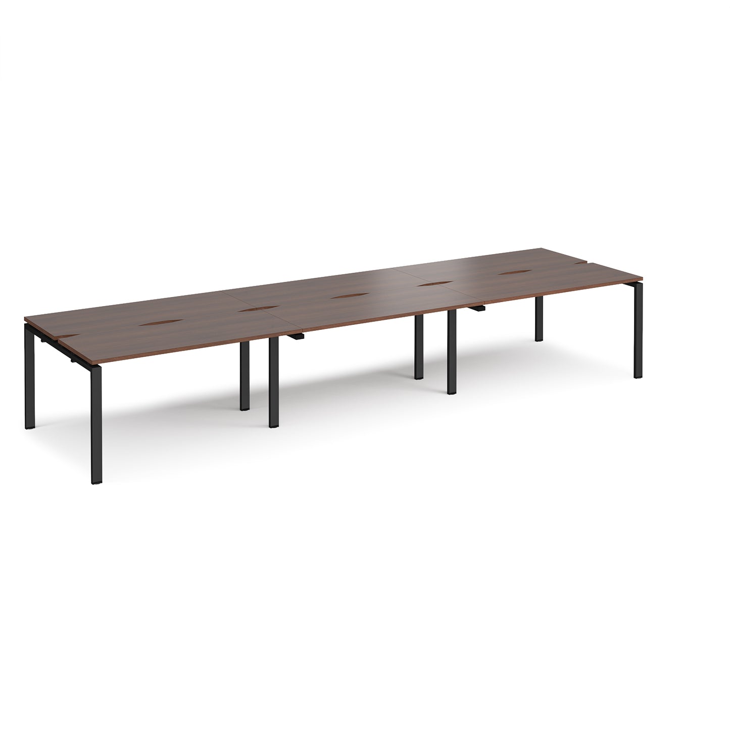 Adapt sliding top triple B2B desks 1200mm deep - STE4212-K-W