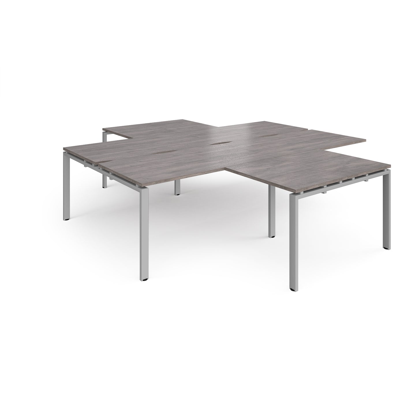 Adapt 4 desk cluster with returns - ER28168-S-GO