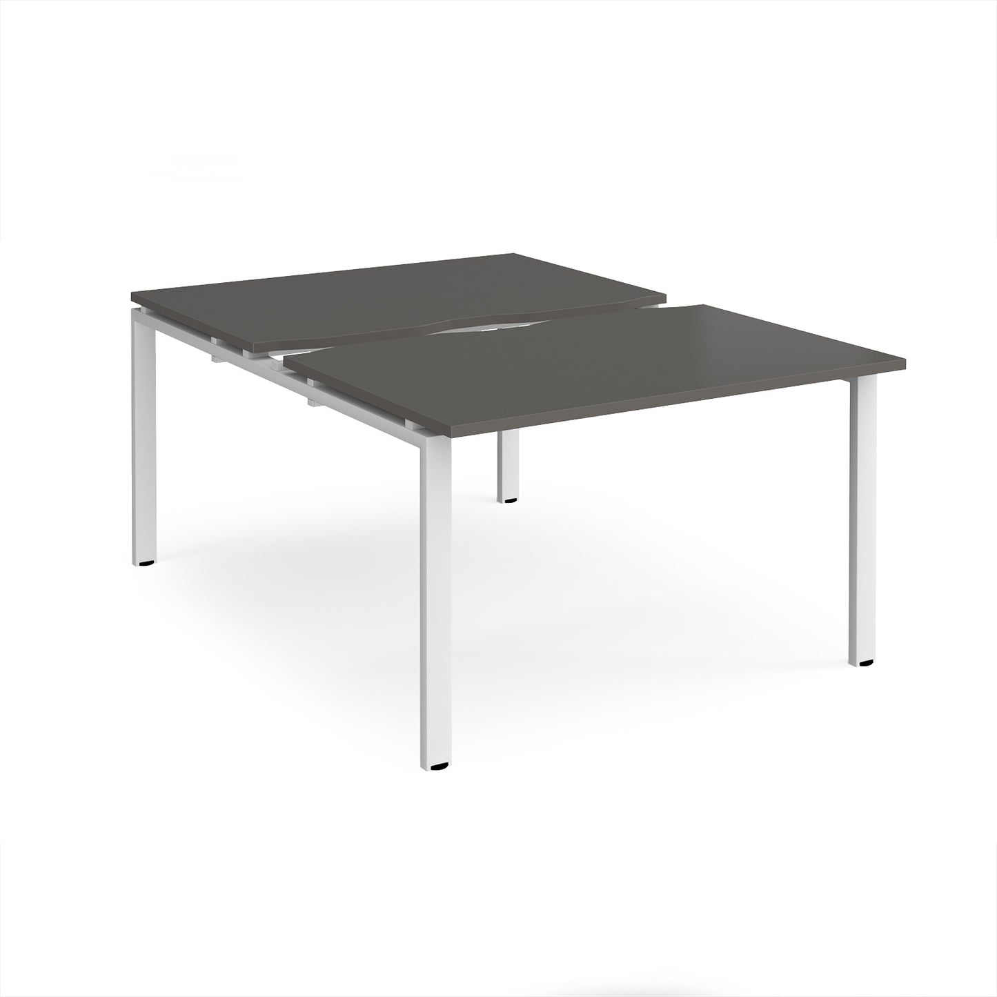 Adapt sliding top B2B desks 1600mm deep - STE1216-WH-OG