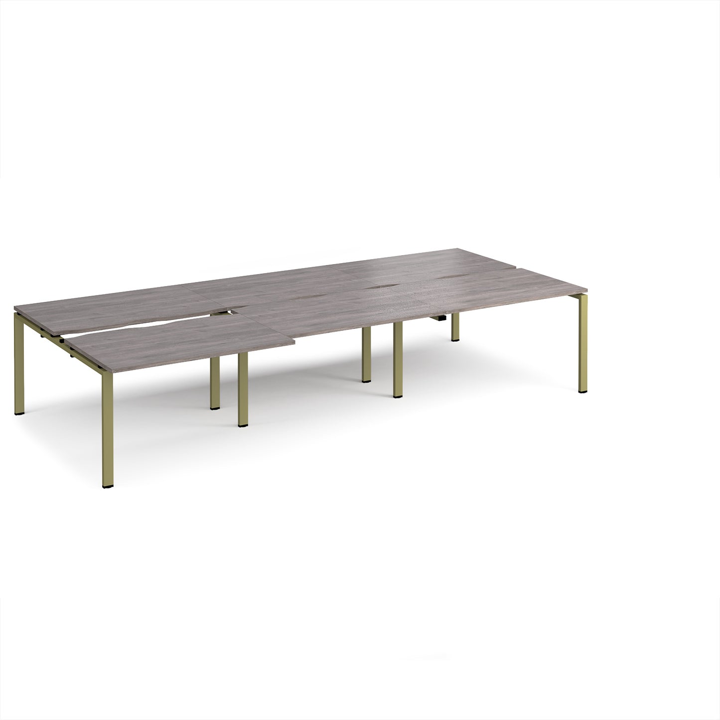 Adapt sliding top triple B2B desks 1600mm deep - STE3616-GN-GO