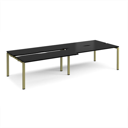 Adapt sliding top double B2B desks 1200mm deep - STE3212-GN-BK