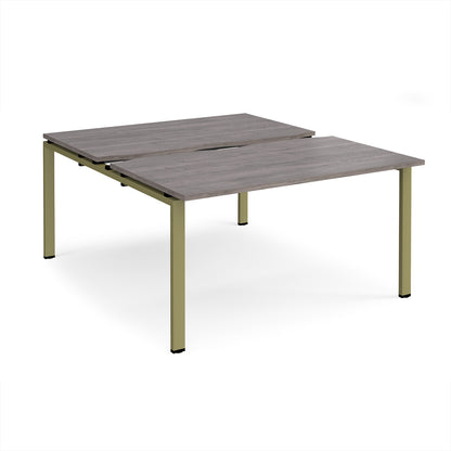 Adapt sliding top B2B desks 1600mm deep - STE1416-GN-GO