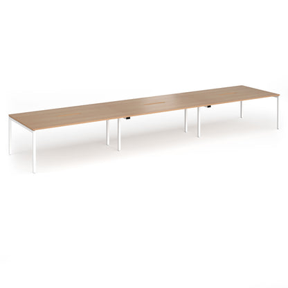Connex Plus Goal Post Double Back to Back Desks 1200mm deep - GCO5412-WH-B