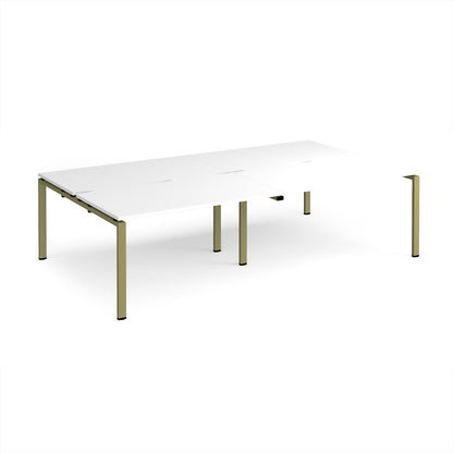 Adapt double back to back desks 1600mm deep - E2816-GN-WH