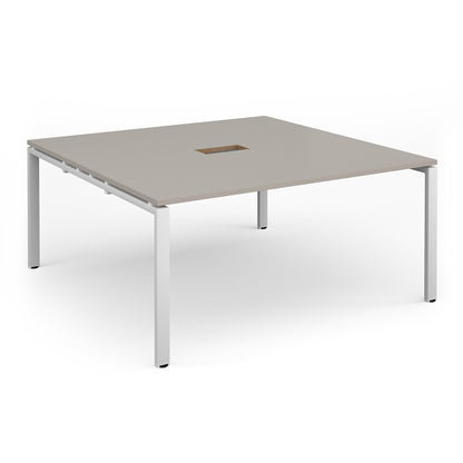 Adapt square power ready boardroom table - EBT1616-CO-WH-LG