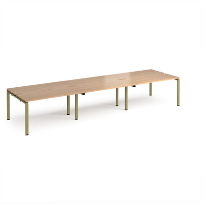 Adapt triple back to back desks 1200mm deep - E4212-GN-B