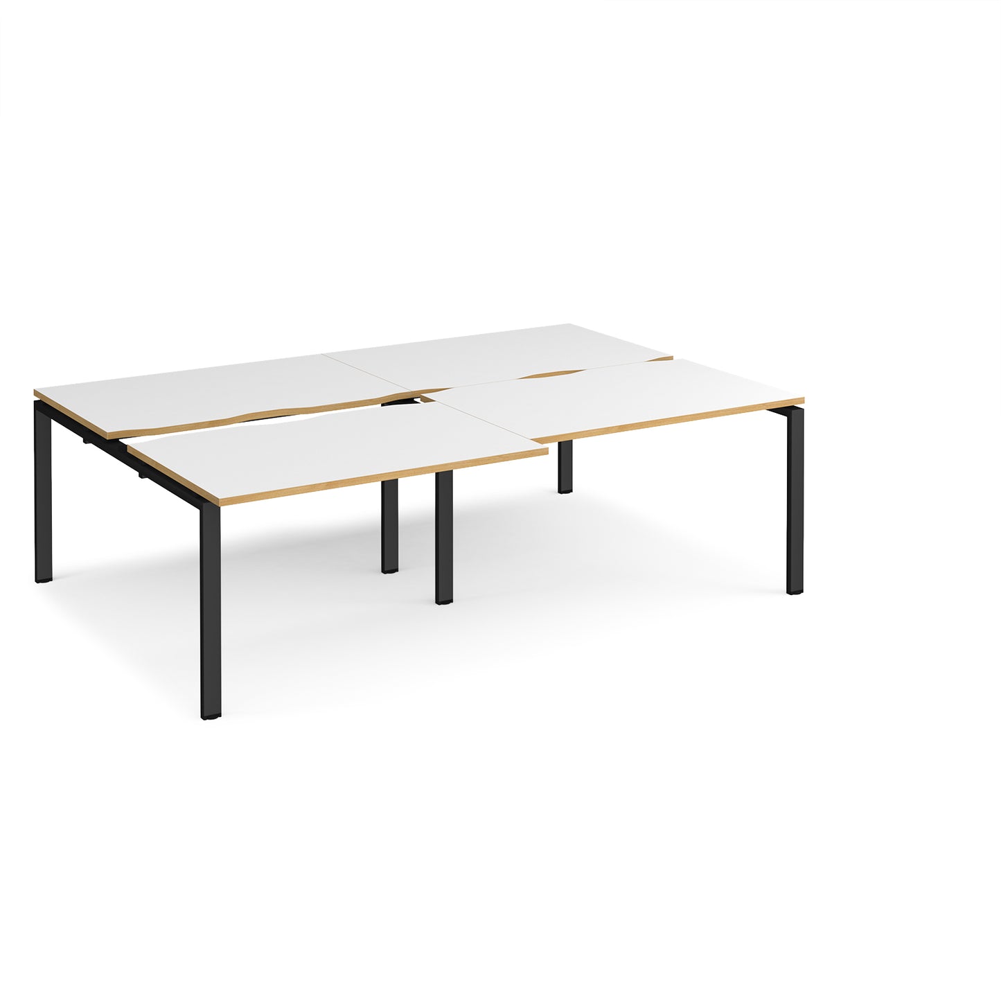 Adapt sliding top double B2B desks 1600mm deep - STE2416-K-WO