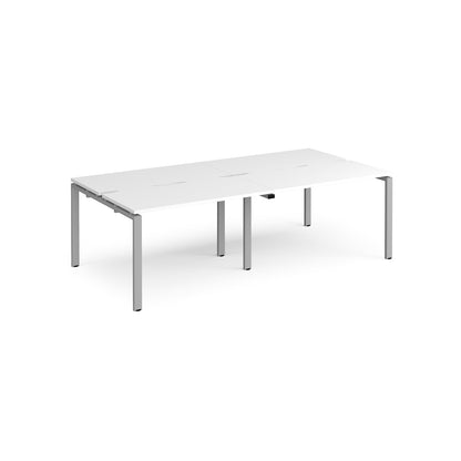 Adapt double back to back desks 1200mm deep - E2412-S-WH