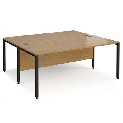 Maestro 25 bench back to back straight desks 1600mm - MB1816BKO