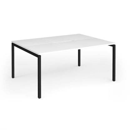 Connex Plus Goal Post back to back desks 1200mm deep - GCO1612-K-WH