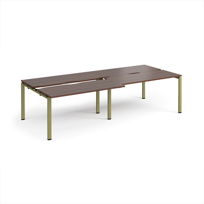 Adapt sliding top double B2B desks 1200mm deep - STE2812-GN-W