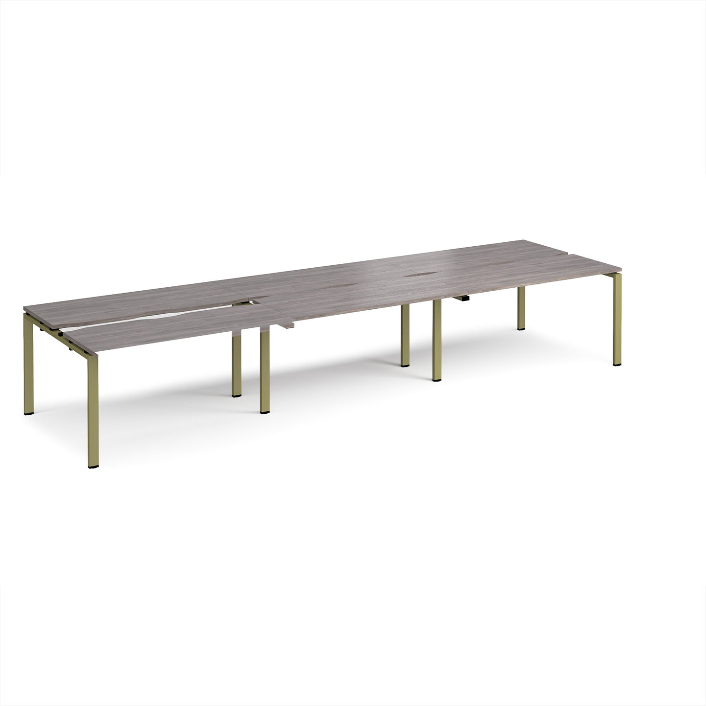 Adapt sliding top triple B2B desks 1200mm deep - STE4212-GN-GO