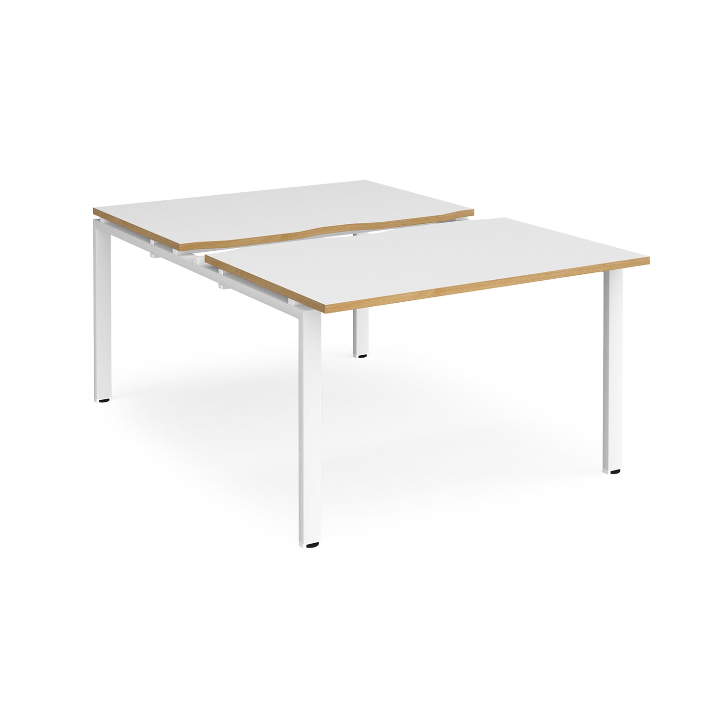 Adapt sliding top B2B desks 1600mm deep - STE1216-WH-WO