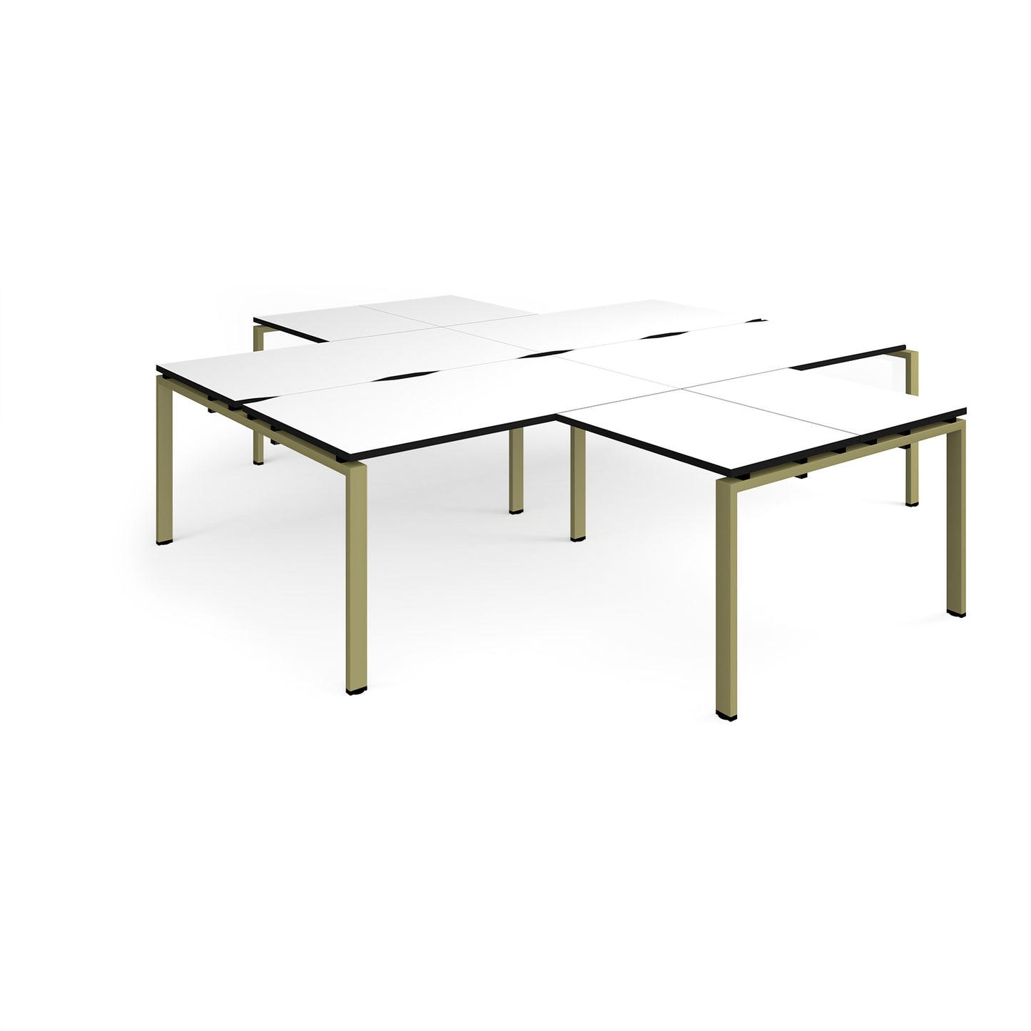 Adapt 4 desk cluster with returns - ER28168-GN-WK