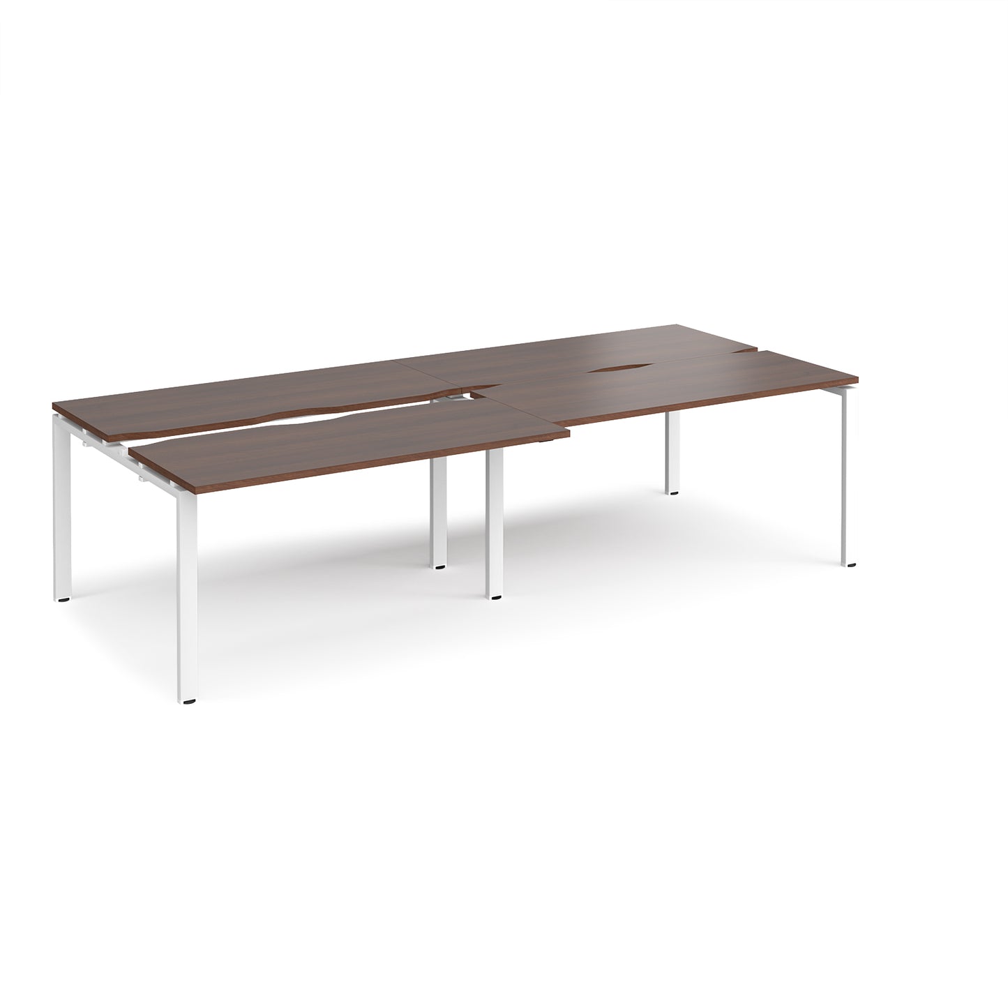 Adapt sliding top double B2B desks 1200mm deep - STE2812-WH-W