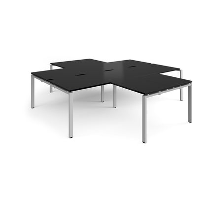 Adapt 4 desk cluster with returns - ER28168-S-BK