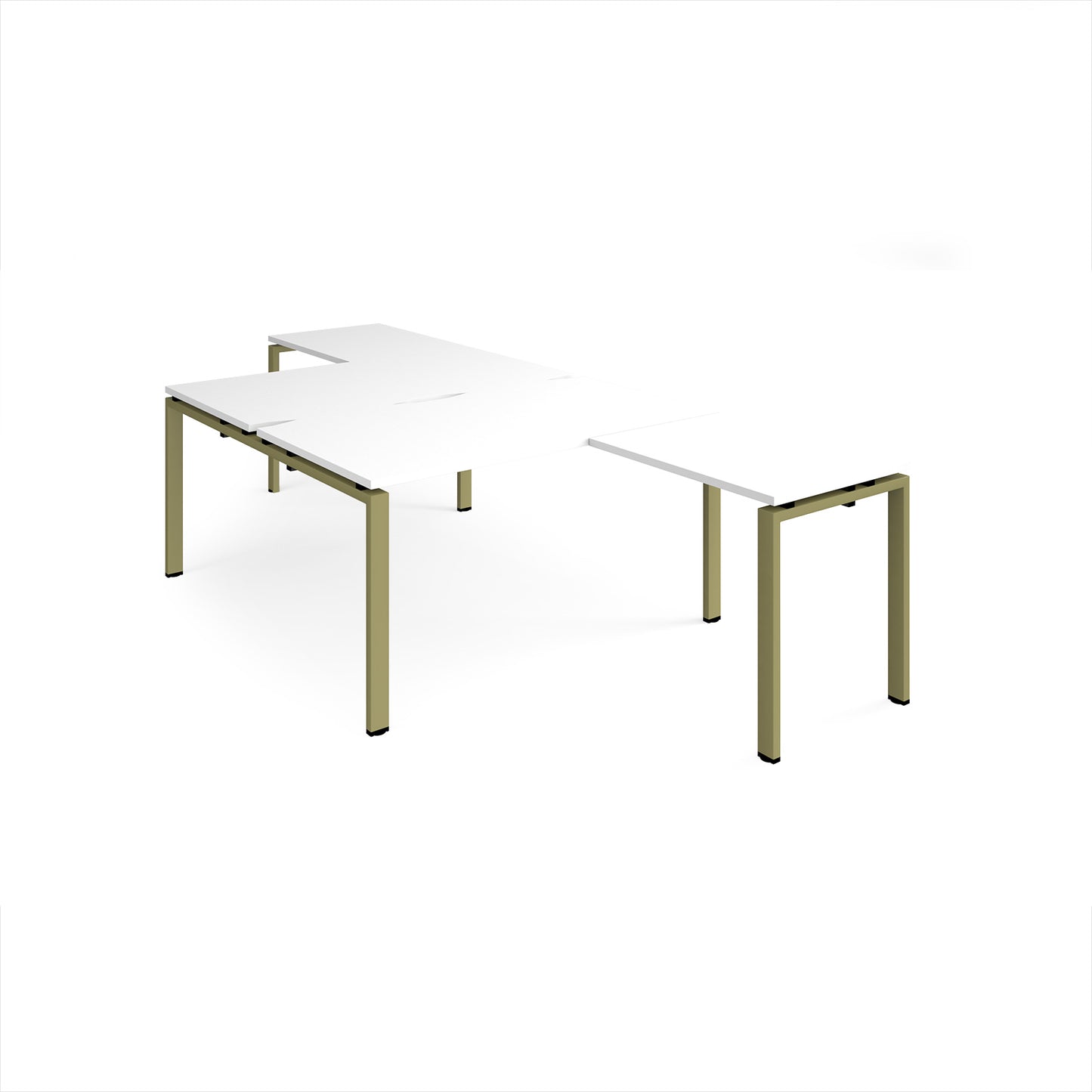 Adapt back to back desk with return - ER14168-GN-WH
