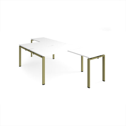 Adapt back to back desk with return - ER14168-GN-WH