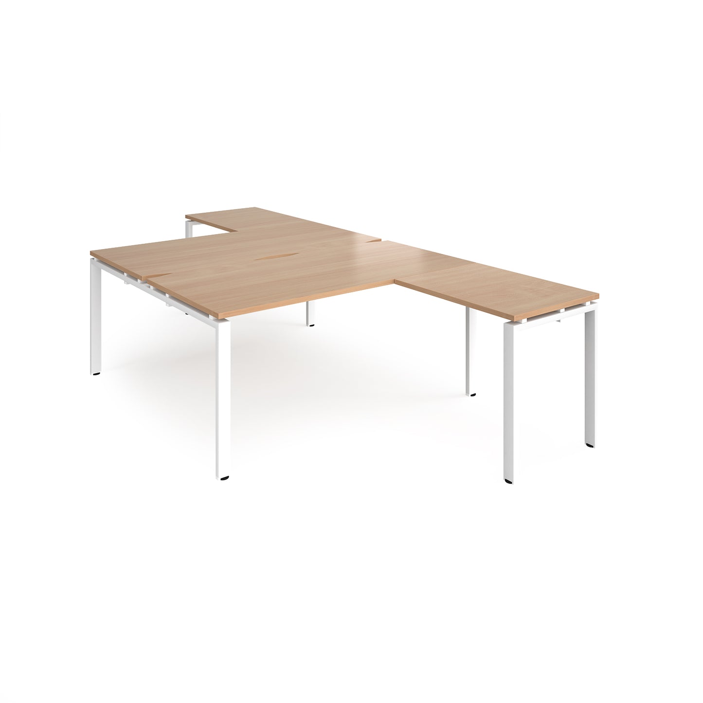 Adapt back to back desk with return - ER16168-WH-B