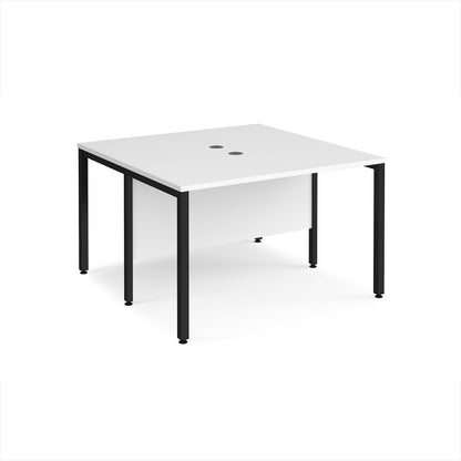 Maestro 25 bench back to back straight desks 1200mm - MB1212BKWH