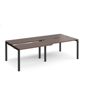 Adapt sliding top double B2B desks 1200mm deep - STE2412-K-W