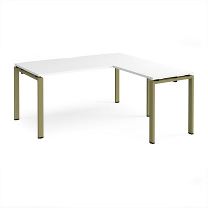 Adapt straight desk with return - ER1688-GN-WH